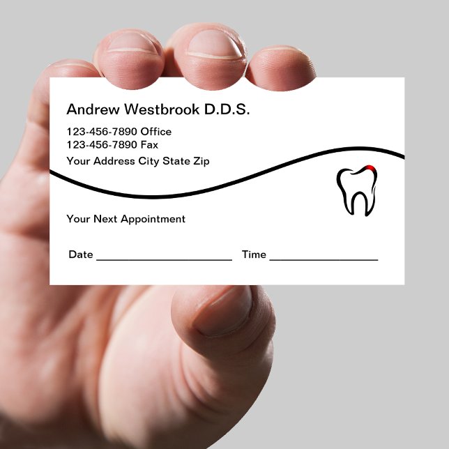 Dentist Office Appointment Reminder Business Cards (Creator Uploaded)