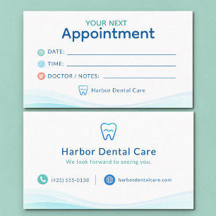 Dentist Office Appointment Reminder Card
