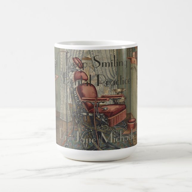Dentist Office Dental Practice Chair Vintage Coffee Mug (Center)