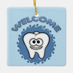 Dentist Office Door Hanger Ceramic Ornament