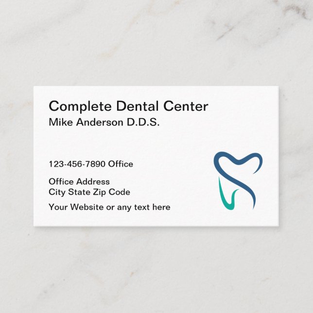 Dentist Office Editable Business Cards Design (Front)