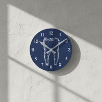 Dentist Office Modern Clean Tooth Dental Care Navy