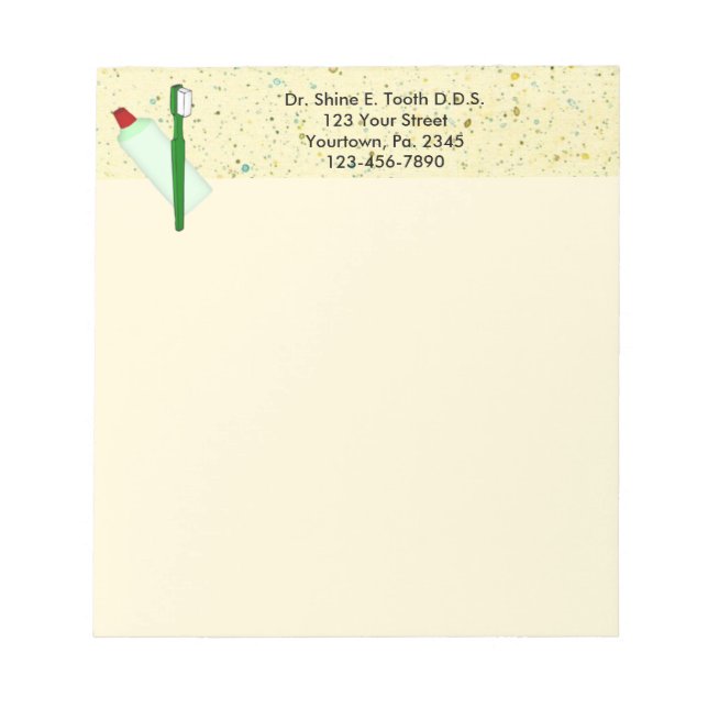 Dentist Office Notepad (Front)