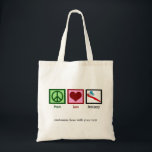 Dentist Office Peace Love Dentistry Cute Custom Tote Bag<br><div class="desc">Peace Love Dentistry tote bag customisable with your dental business. Remember to brush! A cute peace sign,  heart,  and toothbrush with toothpaste to help remind  you about dental hygiene.</div>