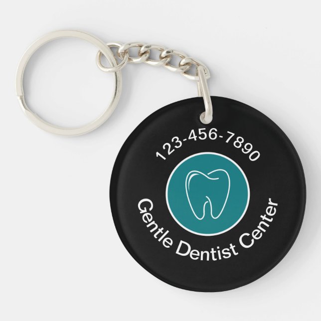 Dentist Office Promotional Upscale Keychains (Front)