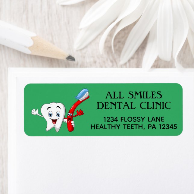 Dentist Office Return Address Labels (Insitu)