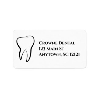 Dentist Office Return Address Labels Personalised