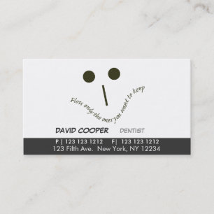 Dentist Oral Clinic Appointment Flossy Face Card