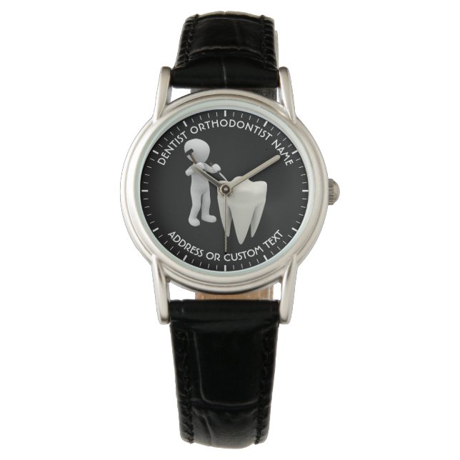 Dentist Orthodontist Dental Surgeon Name Watch (Front)