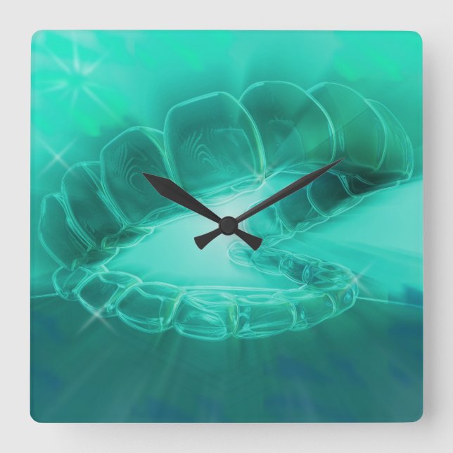 Dentist Orthodontist Open Mouth Wall Clock (Front)