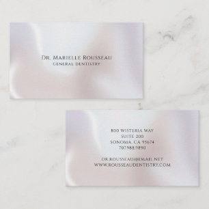 Dentist Pearlescent Enamel Business Card