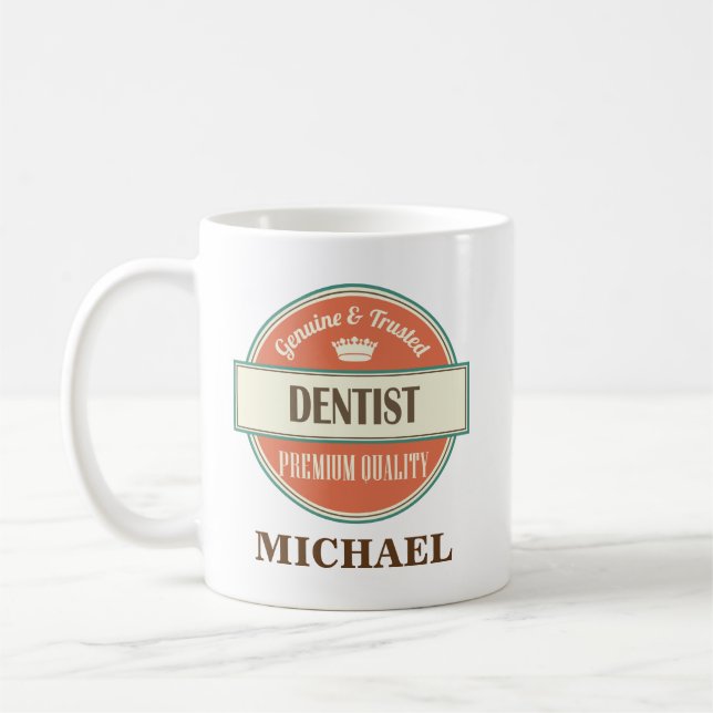 Dentist Personalised Office Mug Gift (Left)