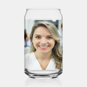 Dentist Photo Customize Personalize Can Glass