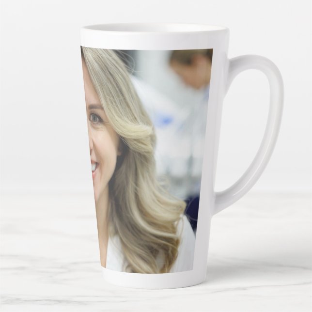 Dentist Photo Customize Personalize Latte Mug (Right)