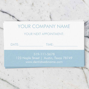 Dentist Reminder Card