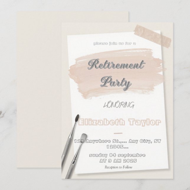 Dentist retirement invitation -Thank You Dentist (Front/Back)