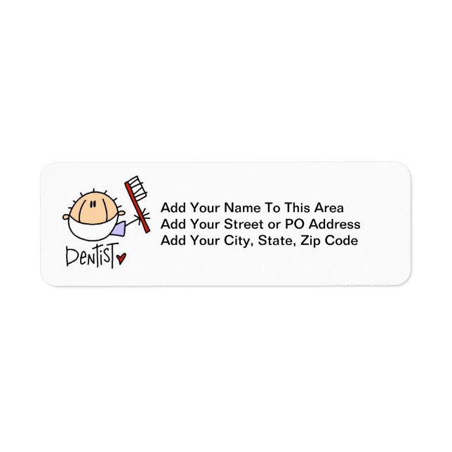 Dentist Return Address Label (Front)
