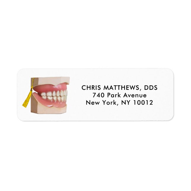 Dentist Return Address Label (Front)