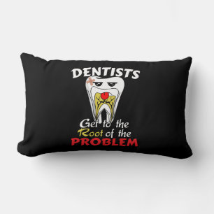 Dentist Root Canal - Tooth Cavity Pun Lumbar Cushion