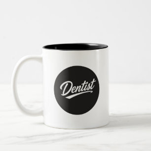 Dentist Script Typography Coffee Mug Gift 