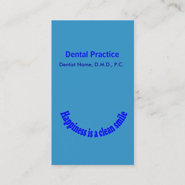 Dentist Smile Typography Appointment Card (Front)