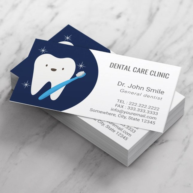 Dentist Smiling Tooth Dental Care Appointment Card (Creator Uploaded)
