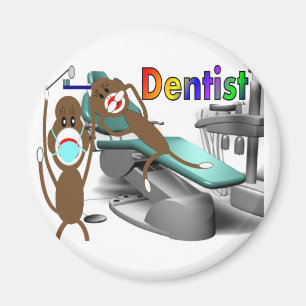 Dentist Sock Monkey Gifts--Unique Magnet
