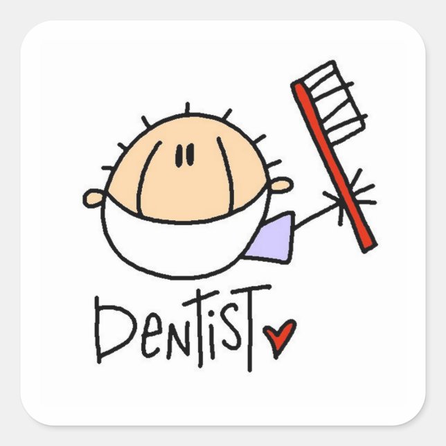 Dentist Square Sticker (Front)