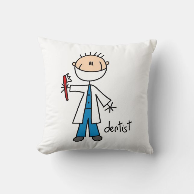 Dentist Stick Figure Cushion (Front)