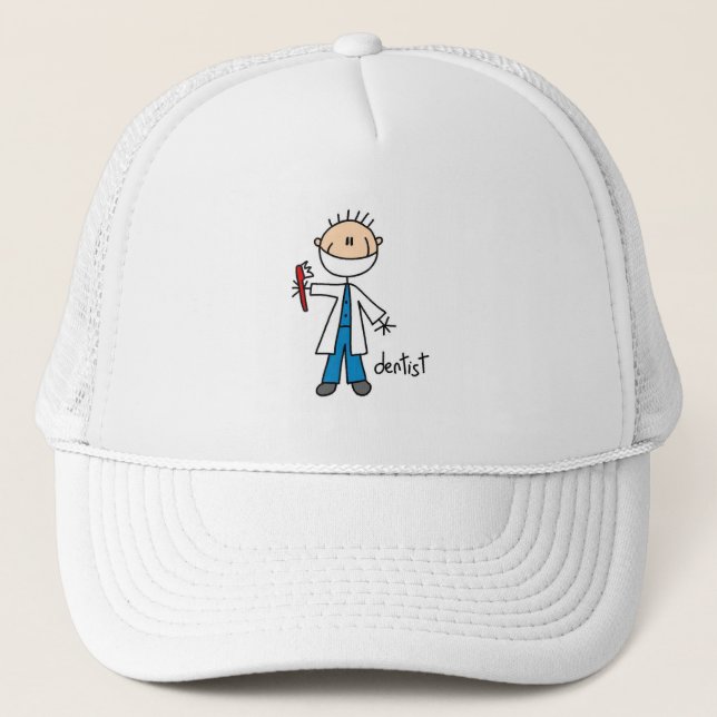 Dentist Stick Figure Trucker Hat (Front)