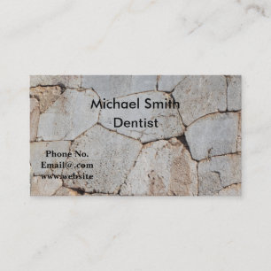Dentist Stone Wall Design Business Card