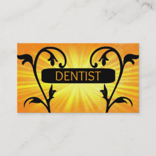 Dentist Sun Damask Business Card