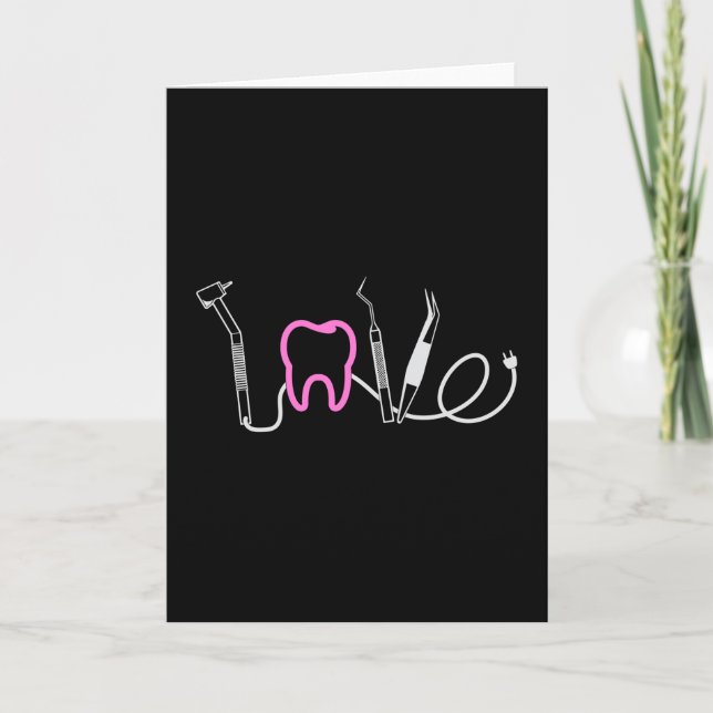 Dentist Teeth Dental LoveTooth Funny Gift Idea Card (Front)