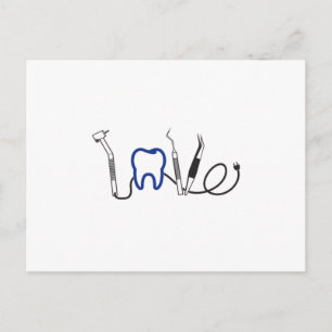 Dentist Teeth Dental LoveTooth Love Funny Gift Postcard