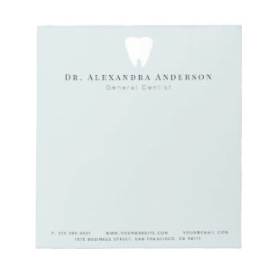 Dentist Teeth Light Blue Notepad