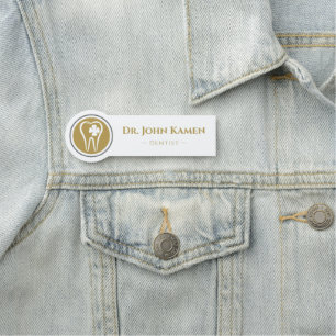Dentist   Teeth Logo Name Tag