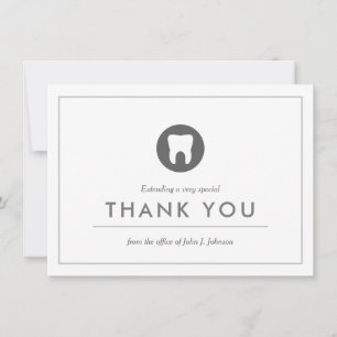Dentist Themed   Minimalist Flat Thank You Card
