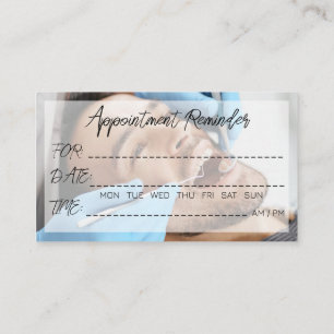 Dentist Therapist Doctor Appointment Reminder Business Card