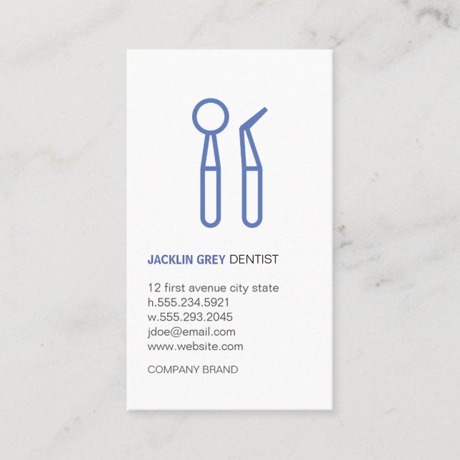 Dentist Tools Business Card (Front)