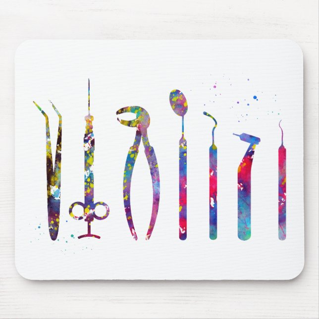 Dentist Tools Mouse Pad (Front)