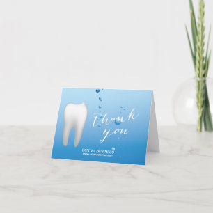 Dentist Tooth & Blue Water Dental Care Thank You