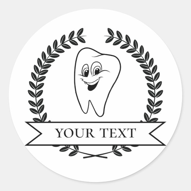 Dentist Tooth Certificate Sticker for Patients (Front)