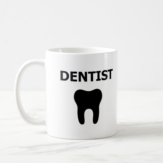Dentist, tooth design coffee mug (Left)