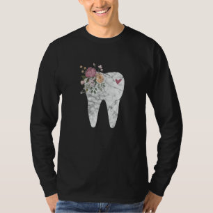 Dentist Tooth Flowers Dental Assistant Oral Hygien T-Shirt