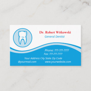 Dentist Tooth Logo Dental Office Business Card
