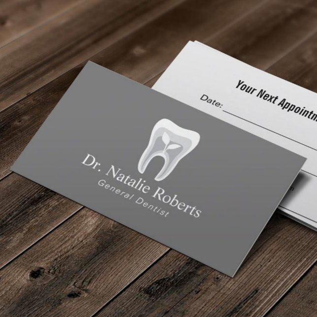 Dentist Tooth Logo Professional Dental Care Appointment Card (Creator Uploaded)