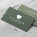 Dentist Tooth Logo Sage Green Dental Office Business Card<br><div class="desc">Dentist Tooth Logo Sage Green Dental Office Business Cards.</div>