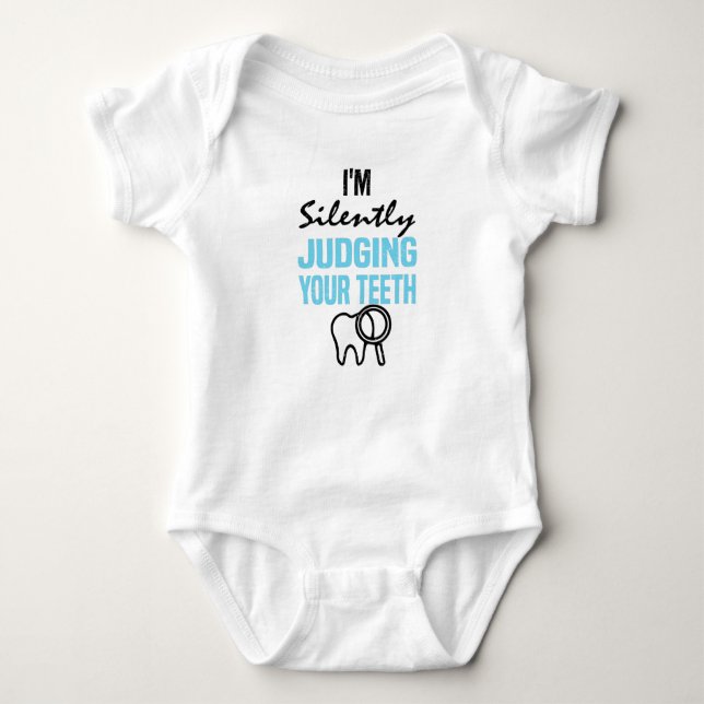Dentist Tooth Profession Dental Technician Dental Baby Bodysuit (Front)
