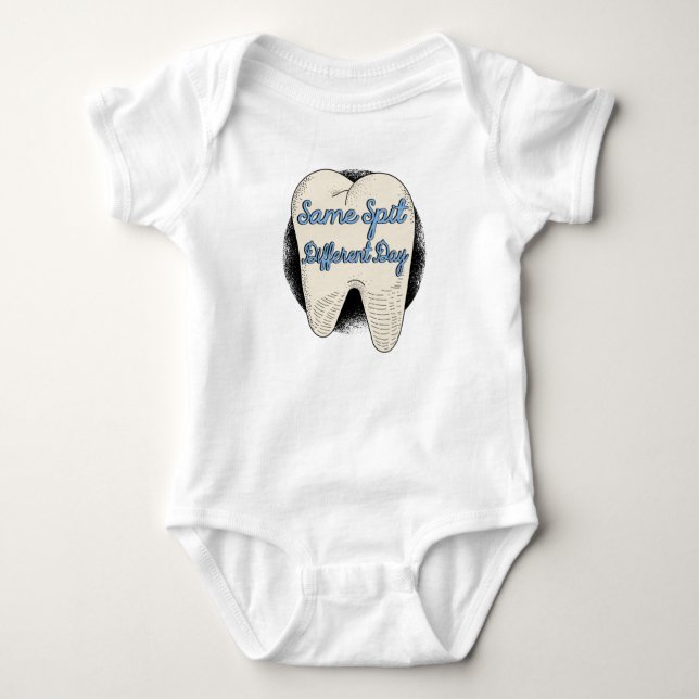 Dentist Tooth Profession Dental Technician Dental Baby Bodysuit (Front)