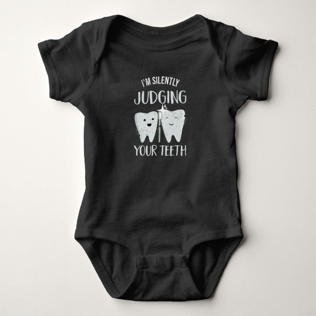 Dentist Tooth Profession Dental Technician Dental Baby Bodysuit (Front)